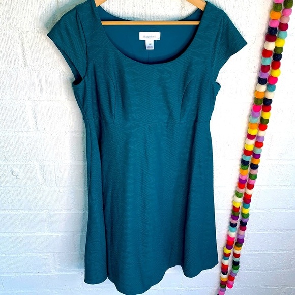 Motherhood Teal Cocktail Work Dress sz M - Picture 1 of 5